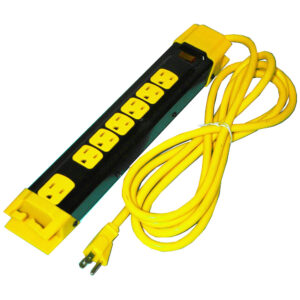 Quest Technology Heavy Duty Surge Strip - 7-Outlets + 12Ft. Cord - Black/Yellow - Etl EPD-1907 - Quest