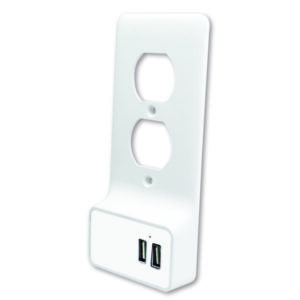 Quest Technology Wall Plate W/ Dual Usb Charging - White - Etl - Dual Std EPD-3028 - Quest