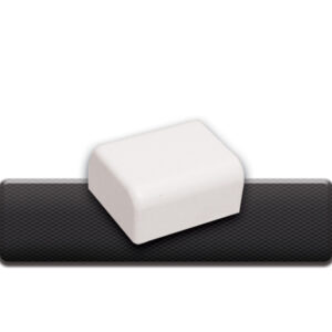 Quest Technology End Cap Raceway Accessory - 1/2'' - White - 2 Pk FEC-71412 - Quest