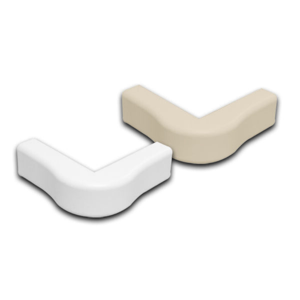 Quest Technology Outside Corner Raceway Accessory - 1/2'' - White - 2 Pk FOC-51412 - Quest