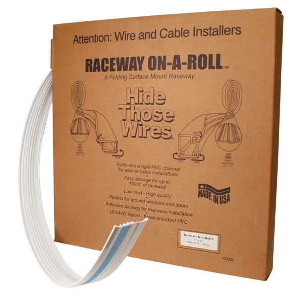 Quest Technology Raceway On-A-Roll - 1/4'' - White - 50 Ft FWF-25511 - Quest