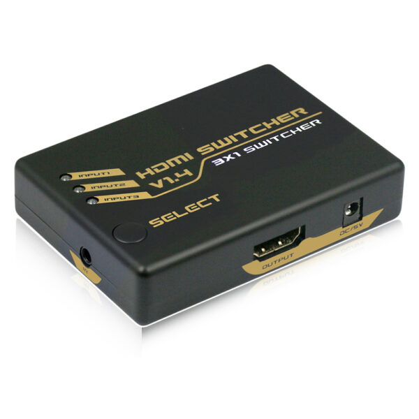 Quest Technology Hdmi Automatic Switch W/Remote - 3X1 Switcher HDI-4431 - Quest