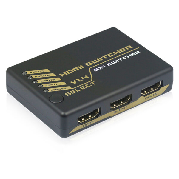 Quest Technology Hdmi Automatic Switch W/Remote - 5X1 Switcher HDI-4451 - Quest
