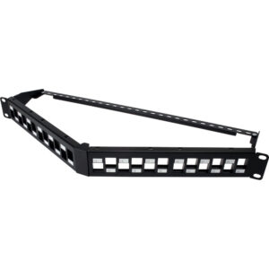 Quest Technology Unloaded Staggered Patch Panel W/ Manager - 24-Port - 1U - Angled NBP-6224 - Quest