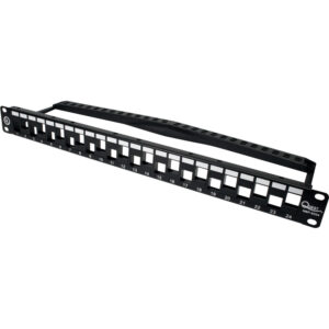 Quest Technology Unloaded Staggered Patch Panel W/ Manager - 24-Port - 1U - Standard NBP-6324 - Quest
