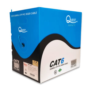 Quest Technology Cat6 Pvc Riser - Utp 550Mhz Network Cable - 1000Ft - Blue NBW-1062 - Quest