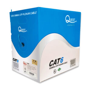 Quest Technology Cat6 Plenum - Utp 550Mhz Network Cable - 1000Ft - Blue NBW-2062 - Quest