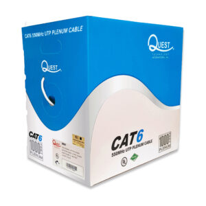 Quest Technology Cat6 Plenum - Utp 550Mhz Network Cable - 1000Ft - White NBW-2068 - Quest