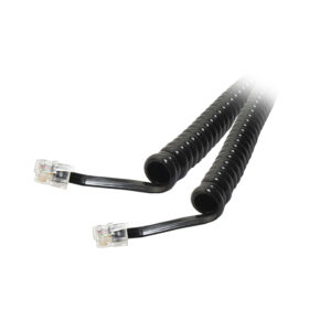 Quest Technology Telephone Coiled Handset Cord - Rj9 - Black - 25 Ft NCO-2025 - Quest