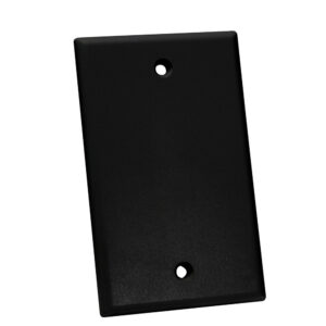 Quest Technology Keystone Wall Plate, Single-Gang - Blank, Black NFP-1001 - Quest