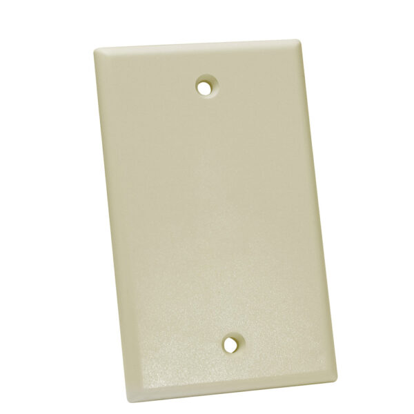 Quest Technology Keystone Wall Plate, Single-Gang - Blank, Ivory NFP-1007 - Quest