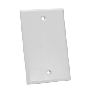 Quest Technology Keystone Wall Plate, Single-Gang - Blank, White NFP-1008 - Quest