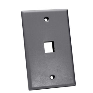 Quest Technology Keystone Wall Plate, Single-Gang - 1 Port, Gray NFP-1010 - Quest