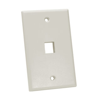 Quest Technology Keystone Wall Plate, Single-Gang - 1 Port, Lt Almond NFP-1012 - Quest