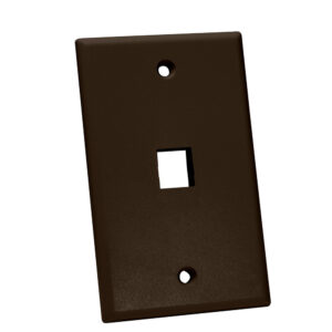Quest Technology Keystone Wall Plate, Single-Gang - 1 Port, Brown NFP-1013 - Quest