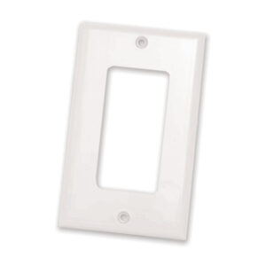 Quest Technology Decor Keystone Wall Plate, Single-Gang, White - Cover NFP-4018 - Quest