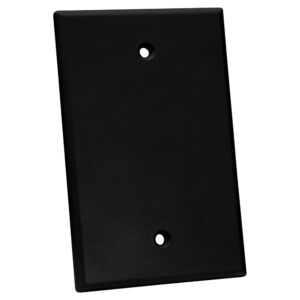 Quest Technology Oversized Keystone Wall Plate, Single-Gang - Blank, Black NFP-5001 - Quest