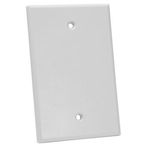 Quest Technology Oversized Keystone Wall Plate, Single-Gang - Blank, White NFP-5008 - Quest