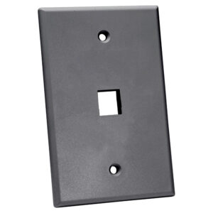 Quest Technology Oversized Keystone Wall Plate, Single-Gang - 1 Port, Gray NFP-5010 - Quest
