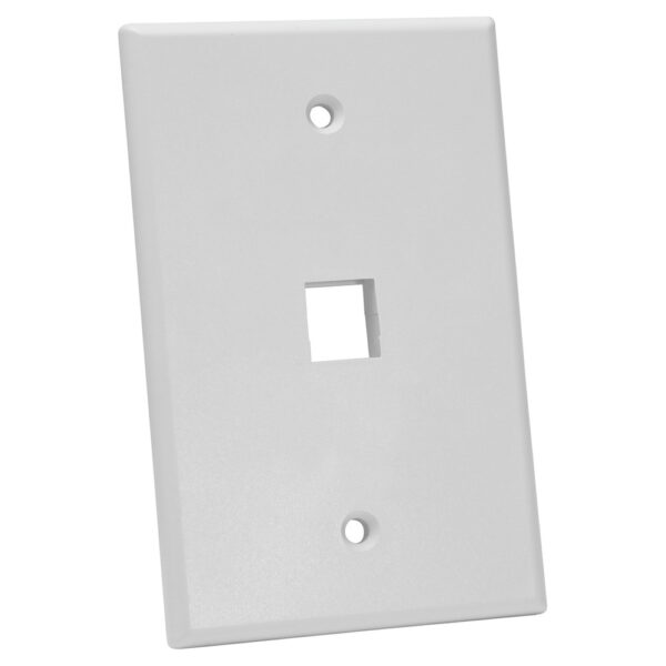 Quest Technology Oversized Keystone Wall Plate, Single-Gang - 1 Port, White NFP-5018 - Quest
