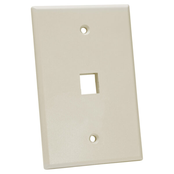 Quest Technology Oversized Keystone Wall Plate, Single-Gang - 1 Port, Almond NFP-5019 - Quest