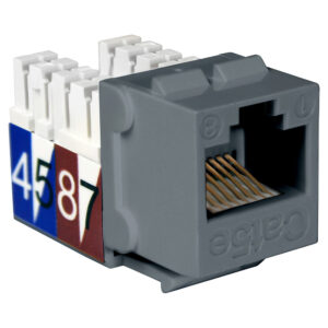Quest Technology Cat5E Slim-Style 90 Degree Keystone Jacks - 8P8C - Gray NKJ-5500 - Quest