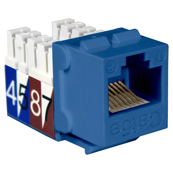 Quest Technology Cat5E Slim-Style 90 Degree Keystone Jacks - 8P8C - Blue NKJ-5502 - Quest