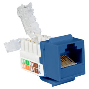 Quest Technology Cat6 Tooless Keystone Jack - 8P8C - Blue NKJ-6402 - Quest