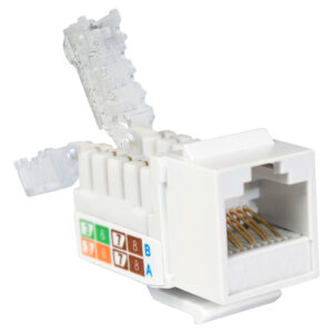 Quest Technology Cat6 Tooless Keystone Jack - 8P8C - White NKJ-6408 - Quest