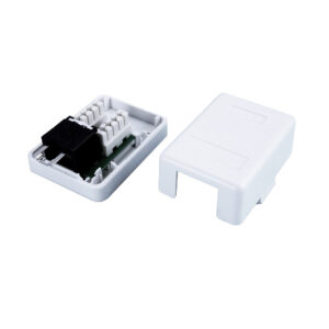Quest Technology Locjack Cat6 Surface Mount Box - White - 8P8C - Single Port NLB-6120 - Quest