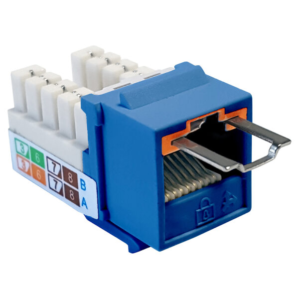 Quest Technology Locjack Security Keystone Jack - Cat5E - 8P8C - Blue NLJ-5502 - Quest