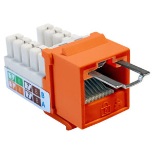 Quest Technology Locjack Security Keystone Jack - Cat6 - 8P8C - Orange NLJ-6504 - Quest