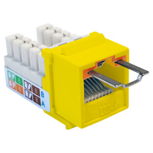 Quest Technology Locjack Security Keystone Jack - Cat6 - 8P8C - Yellow NLJ-6505 - Quest