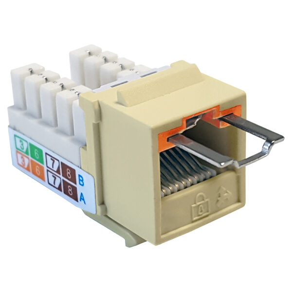 Quest Technology Locjack Security Keystone Jack - Cat5E - 8P8C - Ivory NLJ-5507 - Quest