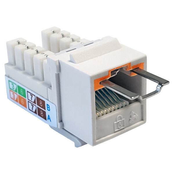 Quest Technology Locjack Security Keystone Jack - Cat6 - 8P8C - White NLJ-6508 - Quest