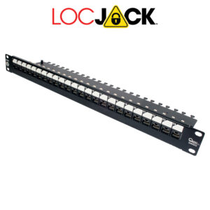 Quest Technology Cat6 Locjack Patch Panel 24-Port - High-Density 19" Rack Mnt - 1U NLP-6024 - Quest
