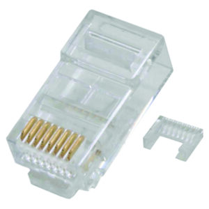 Quest Technology Modular Plugs, 100 Pack - Cat6, Rj45 (8P8C) W/ Load Bar, Round, Solid/Stranded, 50U Gold NMP-8725 - Quest