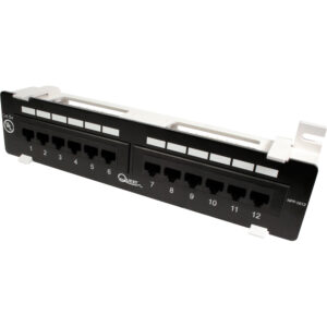 Quest Technology Cat5E Utp Patch Panel - 12-Port - Wall Mnt W/89D Bracket NPP-5012 - Quest