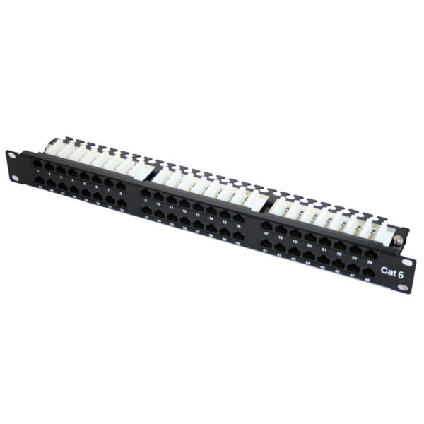 Quest Technology Cat6 Utp Patch Panel - 48-Port - High-Density 19" Rack Mnt - 1U NPP-6148 - Quest