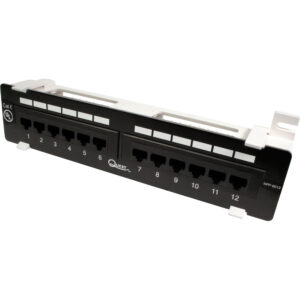 Quest Technology Cat6 Utp Patch Panel - 12-Port - Wall Mnt W/89D Bracket NPP-6012 - Quest