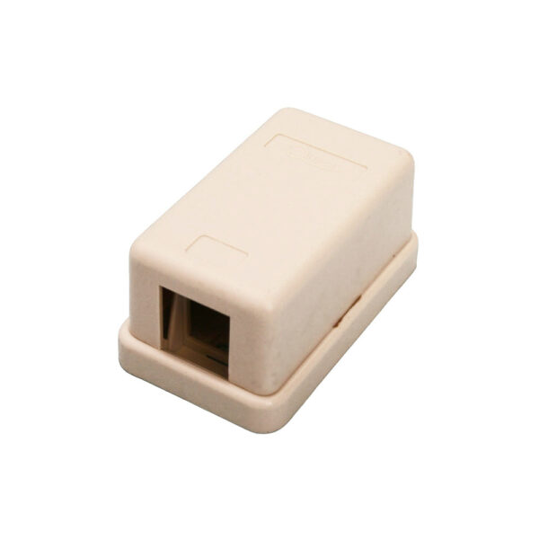 Quest Technology Unloaded Keystone Surface Mount Box - 1-Port, Ivory NSB-5211 - Quest