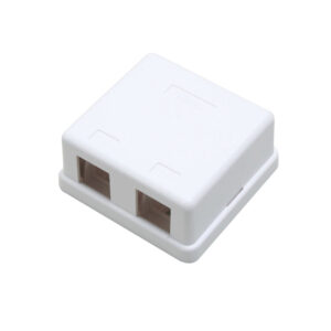 Quest Technology Unloaded Keystone Surface Mount Box - 2-Port, White NSB-5220 - Quest