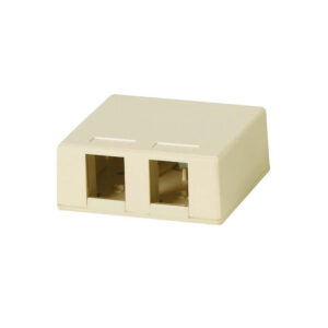 Quest Technology Unloaded Keystone Surface Mount Box - 2-Port, Ivory NSB-5221 - Quest