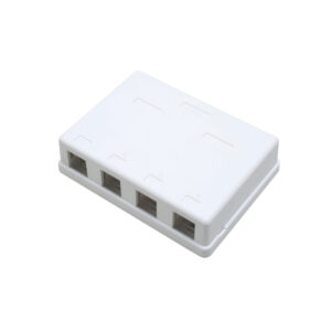 Quest Technology Unloaded Keystone Surface Mount Box - 4-Port - White NSB-5240 - Quest