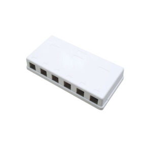 Quest Technology Unloaded Keystone Surface Mount Box - 6-Port - White NSB-5260 - Quest