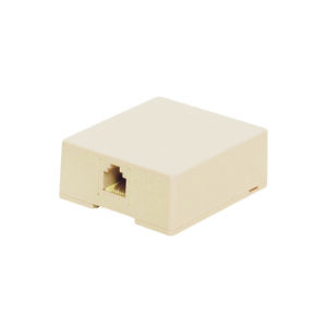 Quest Technology Telephone Surface Mount Box - Rj11 - 6P4C - Single - Ivory NTB-1401 - Quest