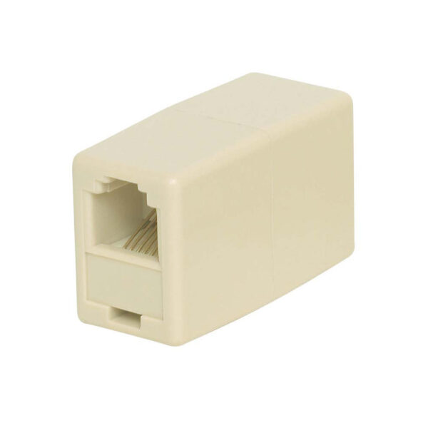 Quest Technology Telephone Inline Coupler, Rj11, 6P4C, Cross-Wired - Ivory NTC-1421 - Quest