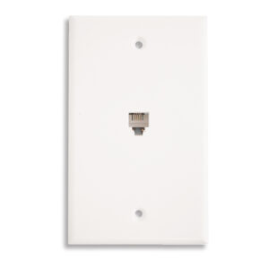 Quest Technology Telephone Single-Gang Wall Plate - White - Rj11 (6P4C) NTP-2402 - Quest