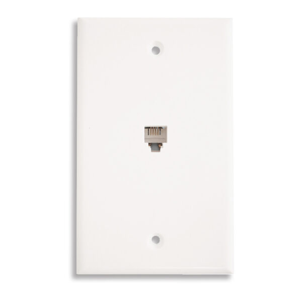 Quest Technology Telephone Single-Gang Wall Plate - White - Rj11 (6P4C) NTP-2402 - Quest