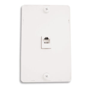 Quest Technology Telephone Single-Gang Wall Plate - White - Rj11 (6P4C) - Kitchen Mount NTP-4402 - Quest